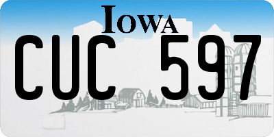 IA license plate CUC597