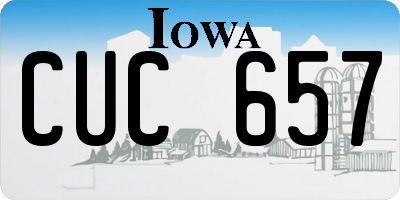 IA license plate CUC657