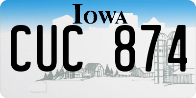 IA license plate CUC874