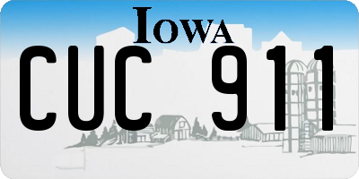 IA license plate CUC911