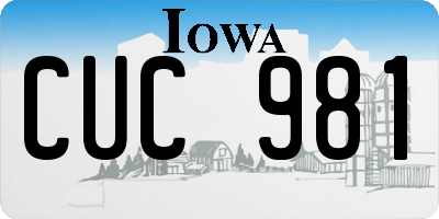 IA license plate CUC981