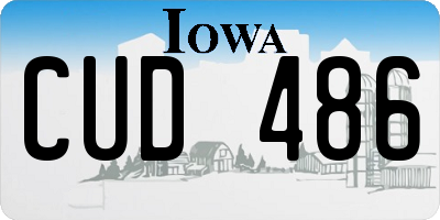 IA license plate CUD486