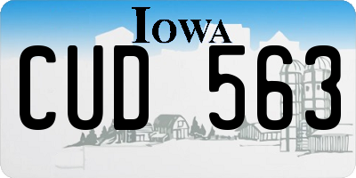 IA license plate CUD563