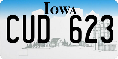 IA license plate CUD623