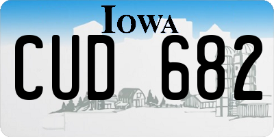 IA license plate CUD682