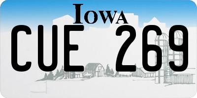 IA license plate CUE269