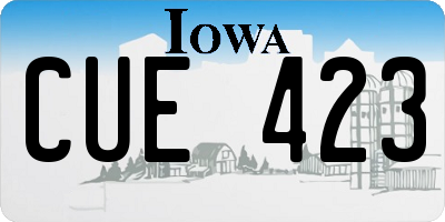 IA license plate CUE423
