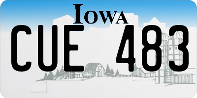 IA license plate CUE483