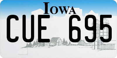 IA license plate CUE695