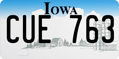 IA license plate CUE763