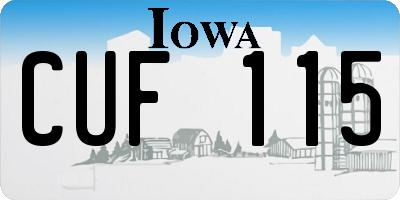IA license plate CUF115