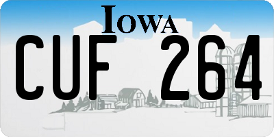 IA license plate CUF264