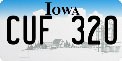 IA license plate CUF320