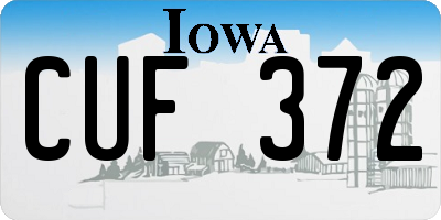 IA license plate CUF372