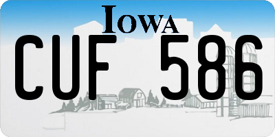 IA license plate CUF586