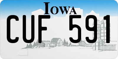 IA license plate CUF591