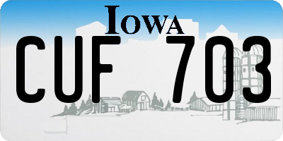 IA license plate CUF703