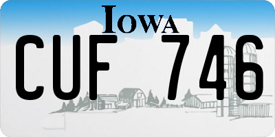 IA license plate CUF746
