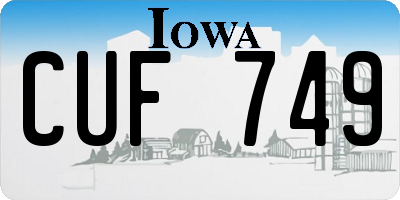 IA license plate CUF749