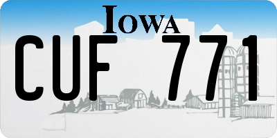 IA license plate CUF771