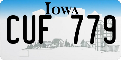 IA license plate CUF779