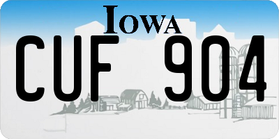 IA license plate CUF904