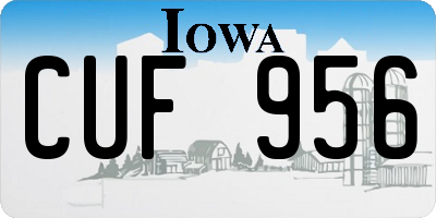 IA license plate CUF956