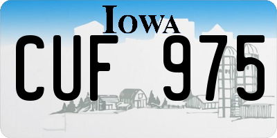 IA license plate CUF975