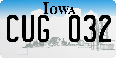 IA license plate CUG032