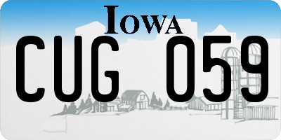 IA license plate CUG059