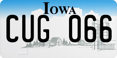 IA license plate CUG066