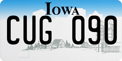 IA license plate CUG090