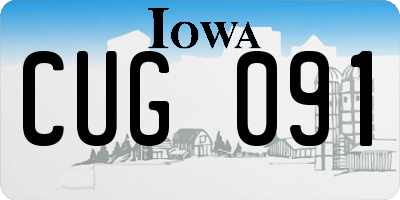 IA license plate CUG091