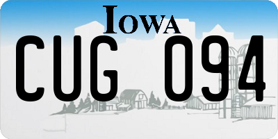IA license plate CUG094
