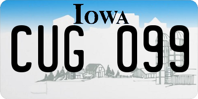 IA license plate CUG099