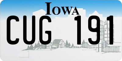 IA license plate CUG191
