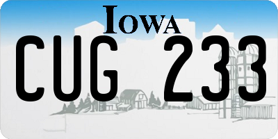 IA license plate CUG233