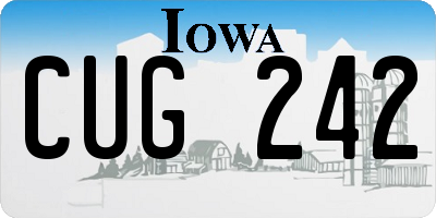 IA license plate CUG242