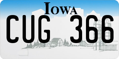 IA license plate CUG366