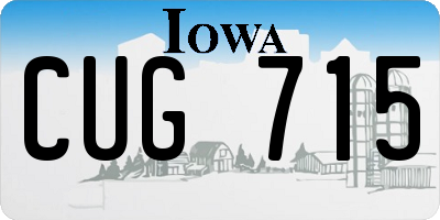 IA license plate CUG715