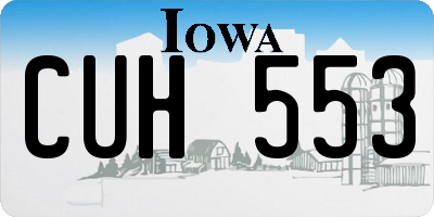IA license plate CUH553