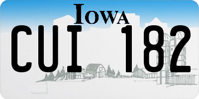 IA license plate CUI182