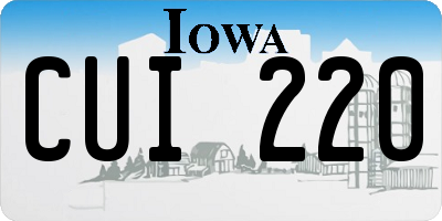 IA license plate CUI220