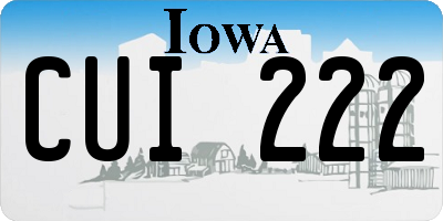 IA license plate CUI222