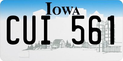 IA license plate CUI561