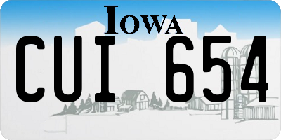 IA license plate CUI654