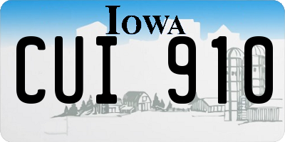 IA license plate CUI910
