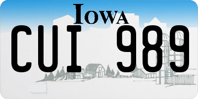 IA license plate CUI989