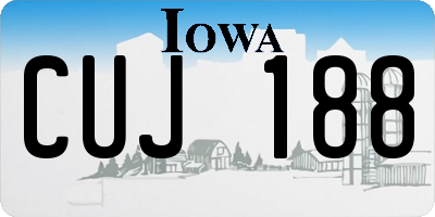 IA license plate CUJ188