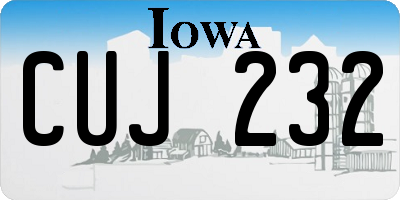 IA license plate CUJ232